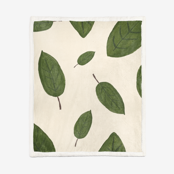 Floating Leaves Plush Blanket