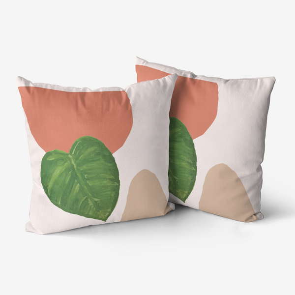 Heart Leaf Throw Pillow