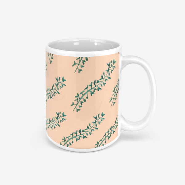 Branches On Plain Peach Mug