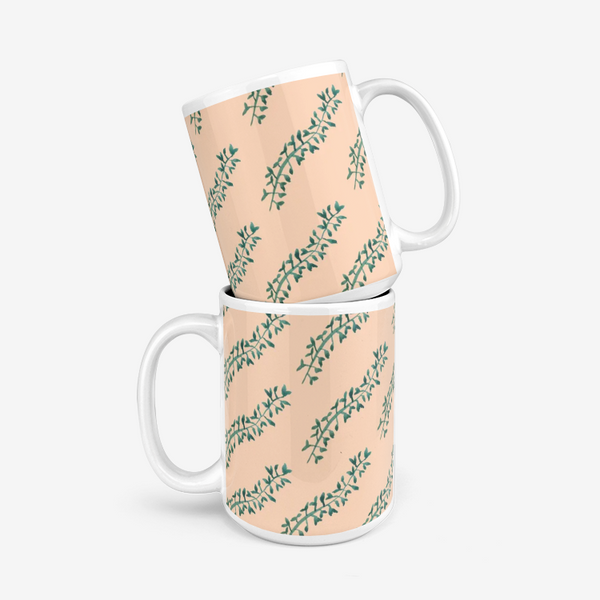 Branches On Plain Peach Mug