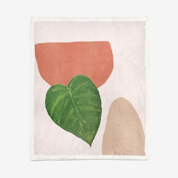 Heart Leaf Plush Blanket