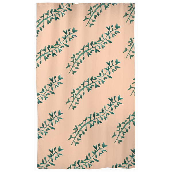 Branches On Plain Peach Blackout Curtains