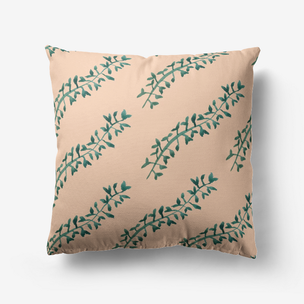 Branches On Plain Peach Throw Pillow