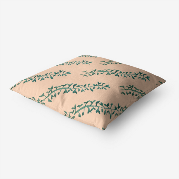 Branches On Plain Peach Throw Pillow