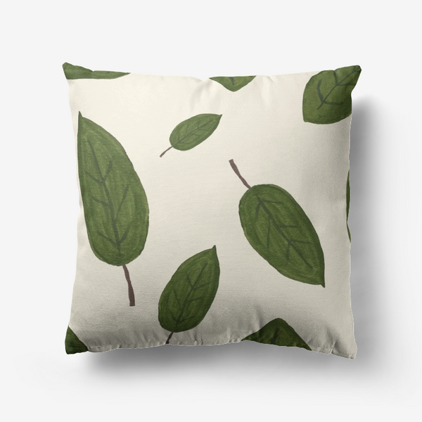 Floating Leaves Throw Pillow