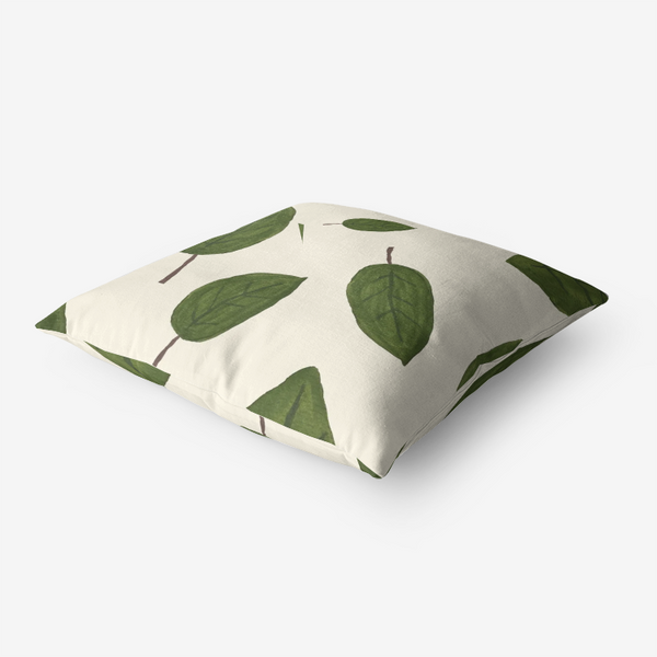 Floating Leaves Throw Pillow