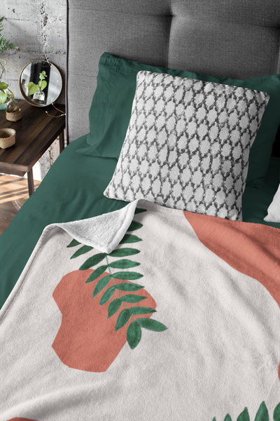 Terracotta Garden Plush Blanket