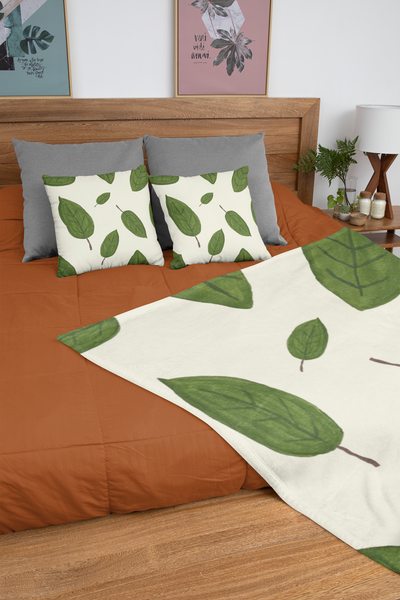 Floating Leaves Plush Blanket