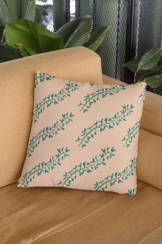 Branches On Plain Peach Throw Pillow