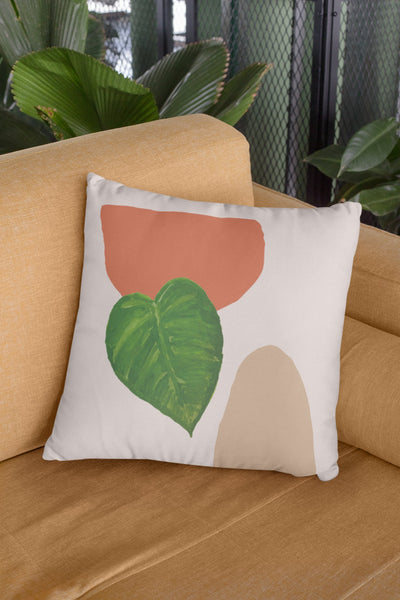 Heart Leaf Throw Pillow